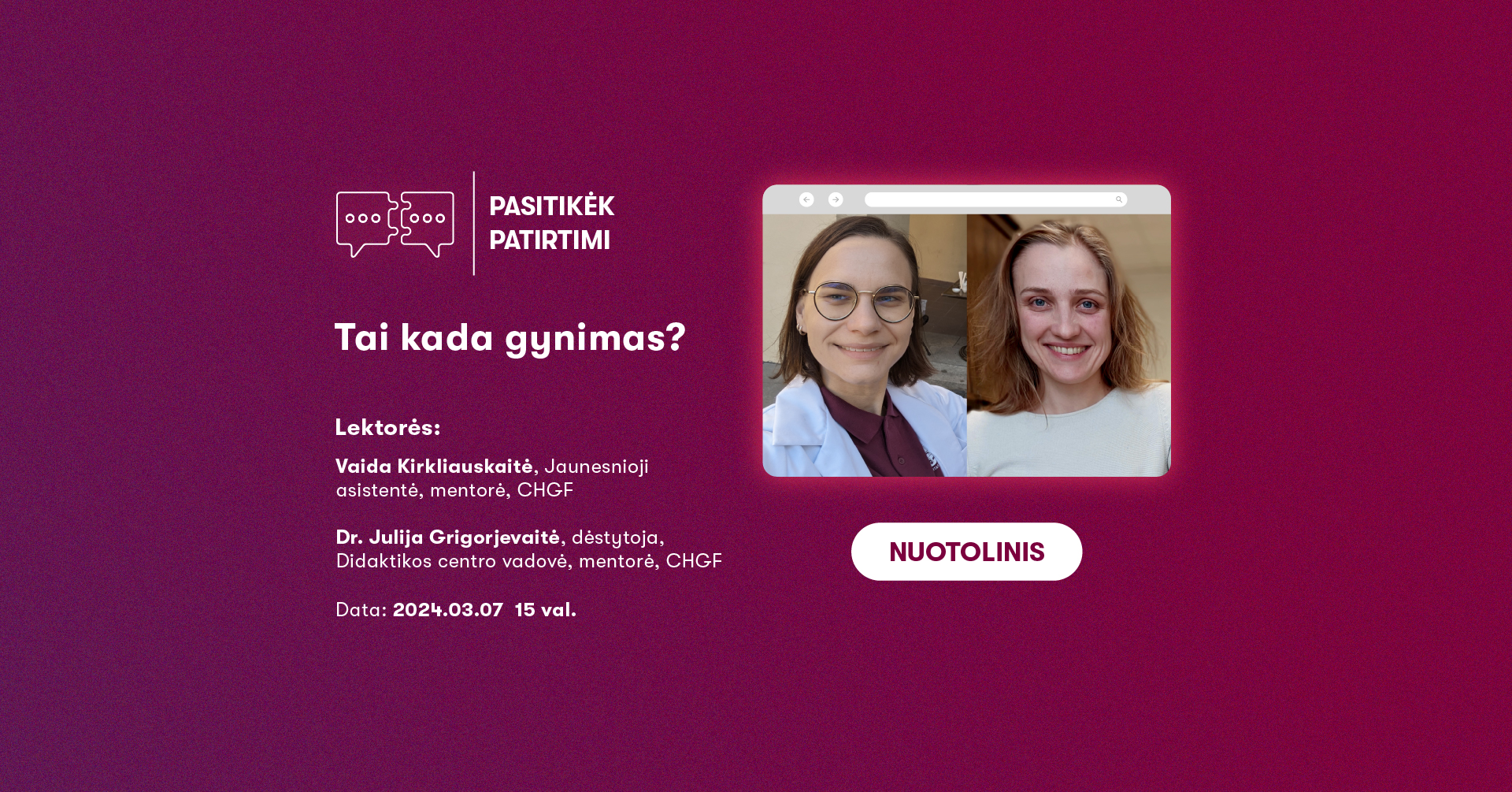 SPKS Pasitikeçk patirtimi Vaida Kirkliauskaiteç Julija Grigorjevaiteç FB Event cover 1920x1005